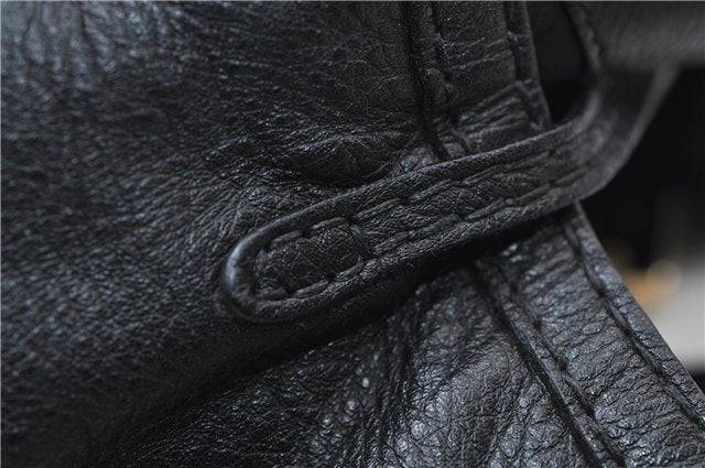 Authentic GUCCI Guccissima GG Leather Shoulder Tote Bag 223972 Black 6505E