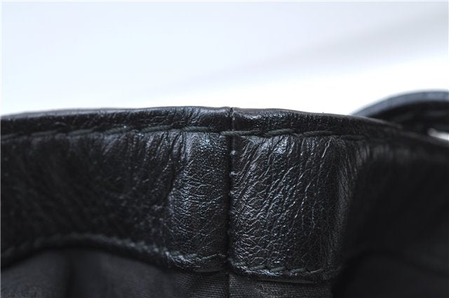 Authentic GUCCI Guccissima GG Leather Shoulder Tote Bag 223972 Black 6505E