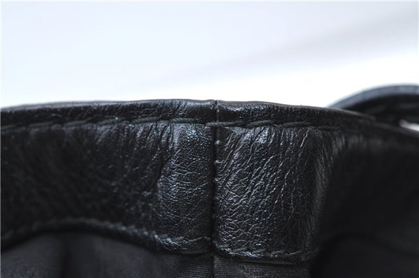 Authentic GUCCI Guccissima GG Leather Shoulder Tote Bag 223972 Black 6505E