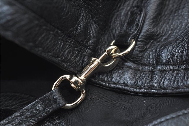 Authentic GUCCI Guccissima GG Leather Shoulder Tote Bag 223972 Black 6505E