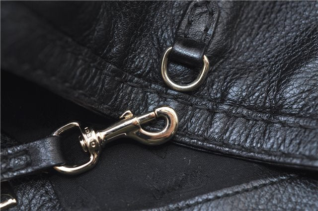 Authentic GUCCI Guccissima GG Leather Shoulder Tote Bag 223972 Black 6505E