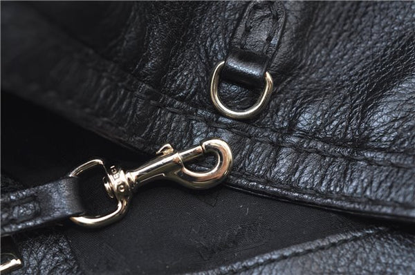 Authentic GUCCI Guccissima GG Leather Shoulder Tote Bag 223972 Black 6505E