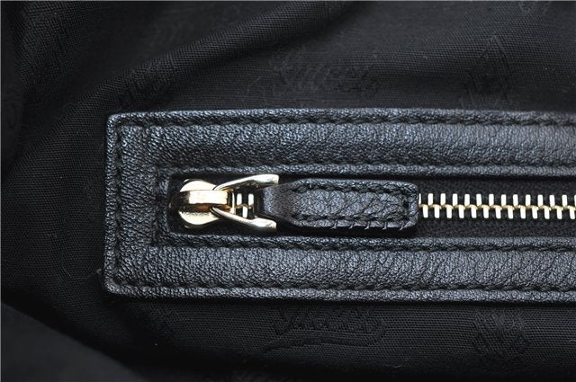 Authentic GUCCI Guccissima GG Leather Shoulder Tote Bag 223972 Black 6505E