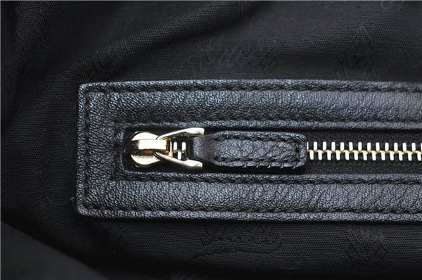 Authentic GUCCI Guccissima GG Leather Shoulder Tote Bag 223972 Black 6505E