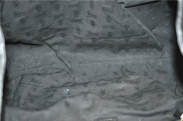 Authentic GUCCI Guccissima GG Leather Shoulder Tote Bag 223972 Black 6505E