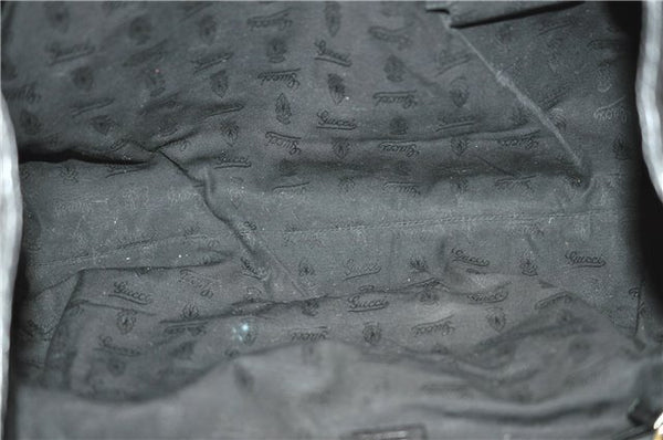 Authentic GUCCI Guccissima GG Leather Shoulder Tote Bag 223972 Black 6505E