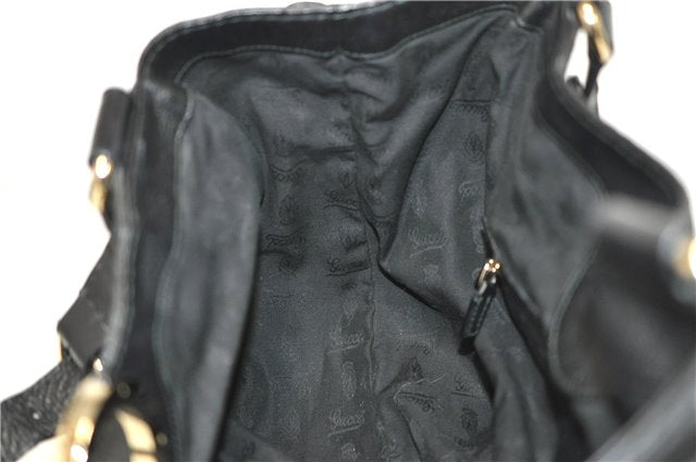 Authentic GUCCI Guccissima GG Leather Shoulder Tote Bag 223972 Black 6505E