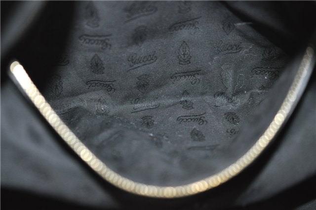 Authentic GUCCI Guccissima GG Leather Shoulder Tote Bag 223972 Black 6505E
