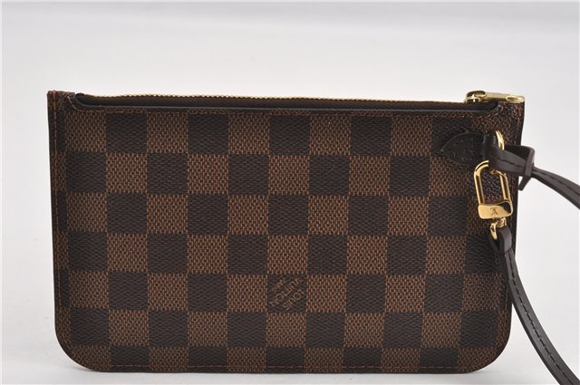 Authentic Louis Vuitton Damier Neverfull Pouch Purse Clutch Bag LV 6505F