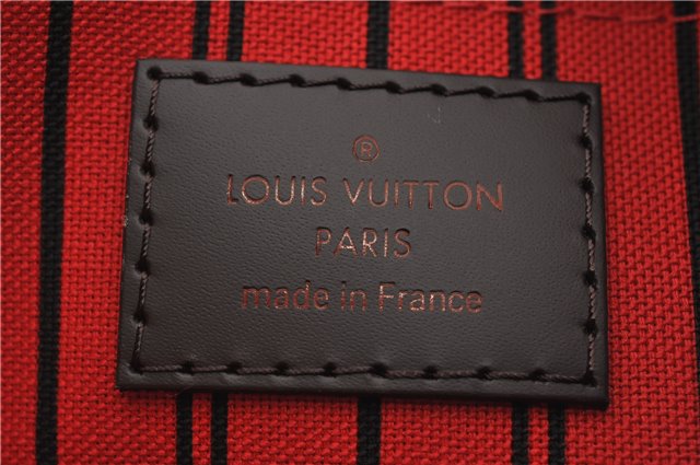 Authentic Louis Vuitton Damier Neverfull Pouch Purse Clutch Bag LV 6506F