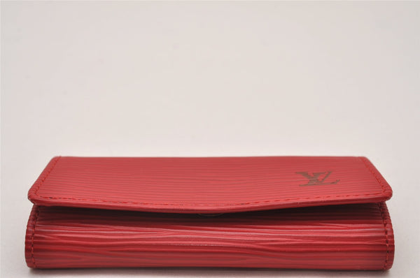 Authentic Louis Vuitton Epi Multicles 4 Key Case Red M63827 LV 6507I