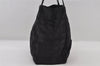 Authentic CHANEL New Travel Line Shoulder Tote Bag Nylon Leather Black 6508I