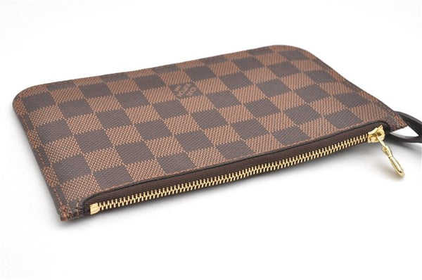 Authentic Louis Vuitton Damier Neverfull Pouch Purse Clutch Bag LV 6509F