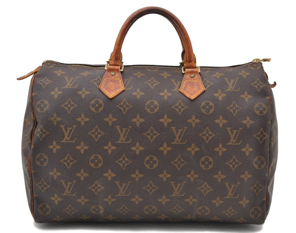 Authentic LOUIS VUITTON Monogram Speedy 35 Hand Bag M41524 LV 6510C