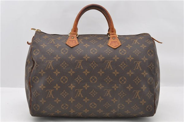 Authentic LOUIS VUITTON Monogram Speedy 35 Hand Bag M41524 LV 6510C