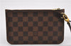 Authentic Louis Vuitton Damier Neverfull Pouch Purse Clutch Bag LV 6510F