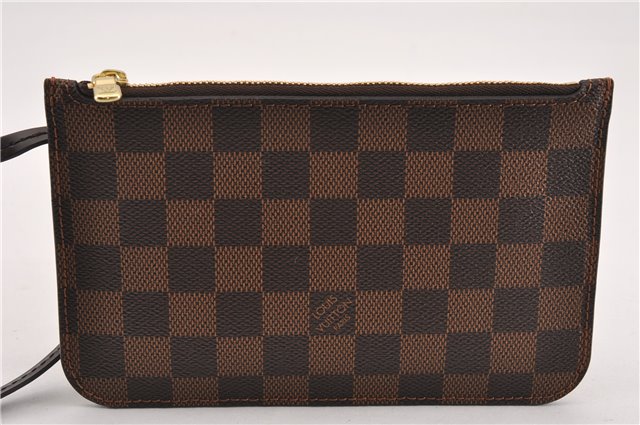 Authentic Louis Vuitton Damier Neverfull Pouch Purse Clutch Bag LV 6512F