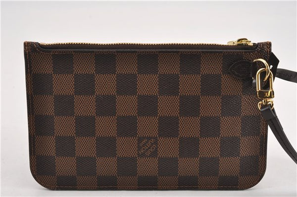 Authentic Louis Vuitton Damier Neverfull Pouch Purse Clutch Bag LV 6512F