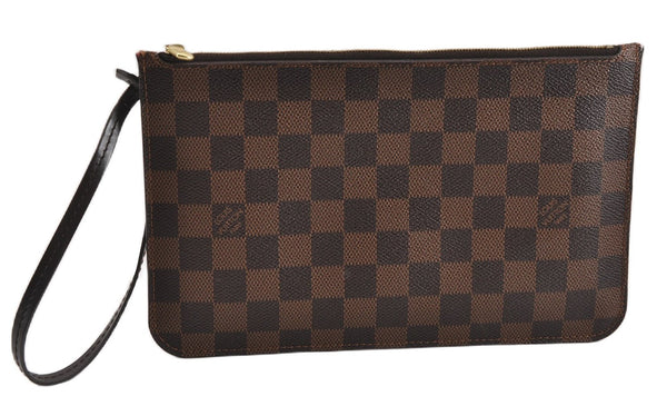 Authentic Louis Vuitton Damier Neverfull Pouch Purse Clutch Bag LV 6516F