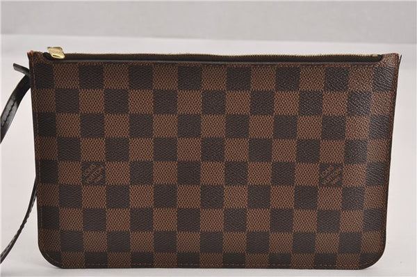 Authentic Louis Vuitton Damier Neverfull Pouch Purse Clutch Bag LV 6516F