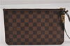 Authentic Louis Vuitton Damier Neverfull Pouch Purse Clutch Bag LV 6516F