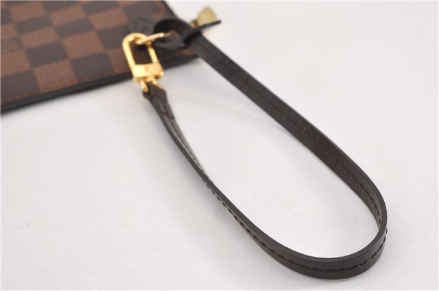 Authentic Louis Vuitton Damier Neverfull Pouch Purse Clutch Bag LV 6516F