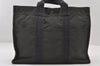 Authentic HERMES Her Line MM Hand Tote Bag Nylon Gray 6517I