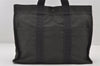 Authentic HERMES Her Line MM Hand Tote Bag Nylon Gray 6517I