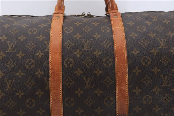 Authentic Louis Vuitton Monogram Keepall 55 Travel Boston Bag M41424 LV 6518D