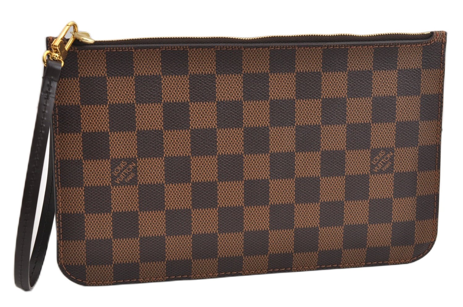 Authentic Louis Vuitton Damier Neverfull Pouch Purse Clutch Bag LV 6518F