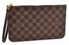 Authentic Louis Vuitton Damier Neverfull Pouch Purse Clutch Bag LV 6518F