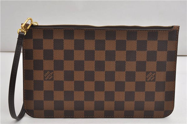 Authentic Louis Vuitton Damier Neverfull Pouch Purse Clutch Bag LV 6518F