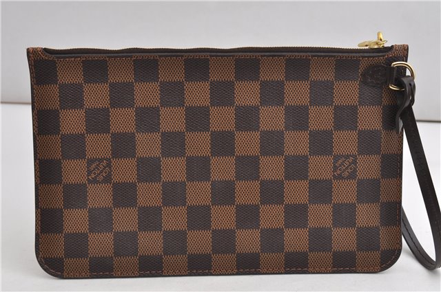 Authentic Louis Vuitton Damier Neverfull Pouch Purse Clutch Bag LV 6518F