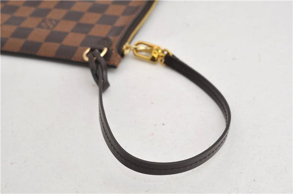Authentic Louis Vuitton Damier Neverfull Pouch Purse Clutch Bag LV 6518F