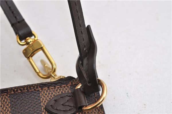 Authentic Louis Vuitton Damier Neverfull Pouch Purse Clutch Bag LV 6518F
