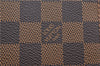Authentic Louis Vuitton Damier Neverfull Pouch Purse Clutch Bag LV 6518F