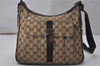 Authentic GUCCI Shoulder Cross Body Bag GG Canvas Leather 131211 Brown 6518I