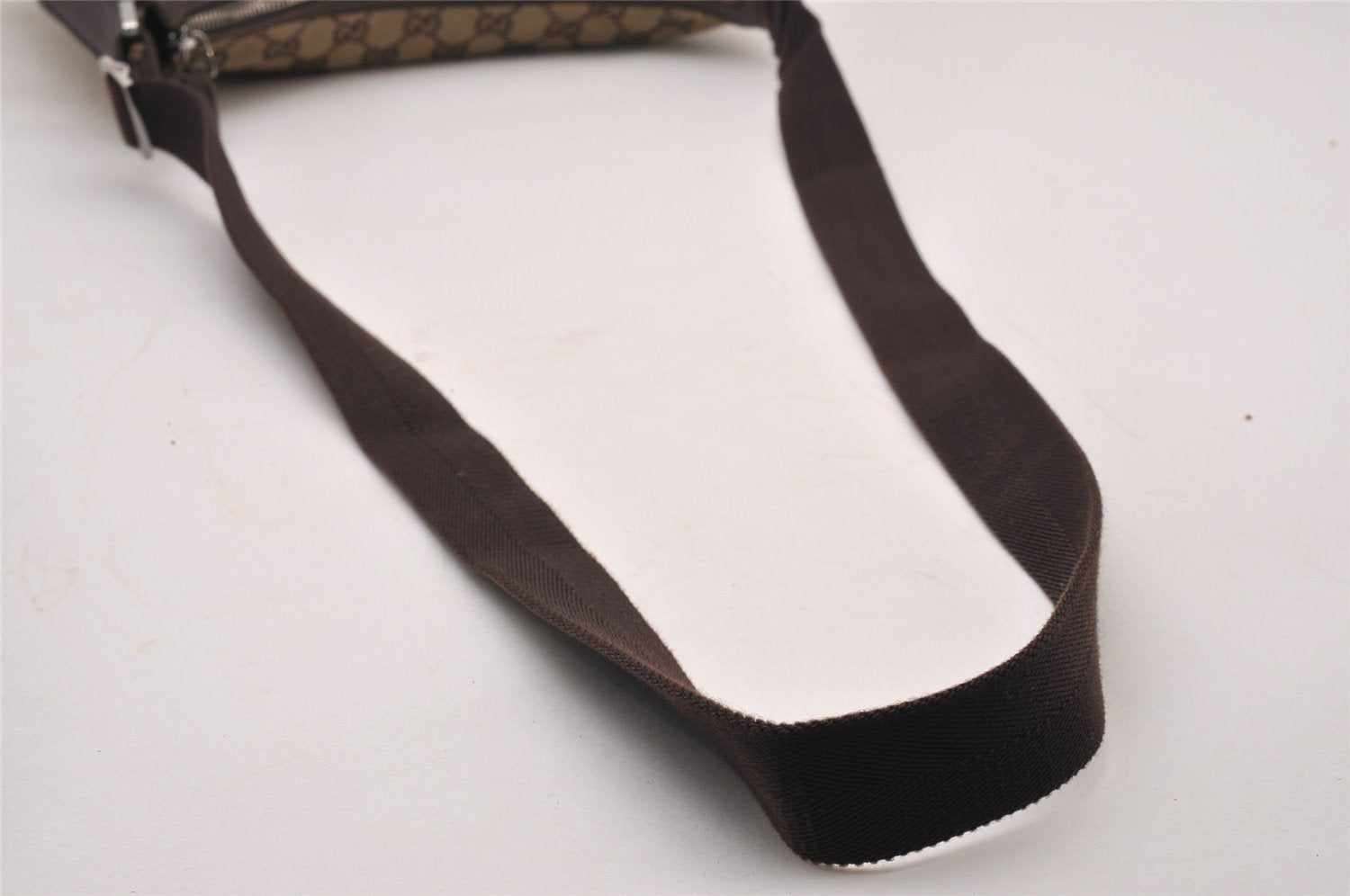 Authentic GUCCI Shoulder Cross Body Bag GG Canvas Leather 131211 Brown 6518I