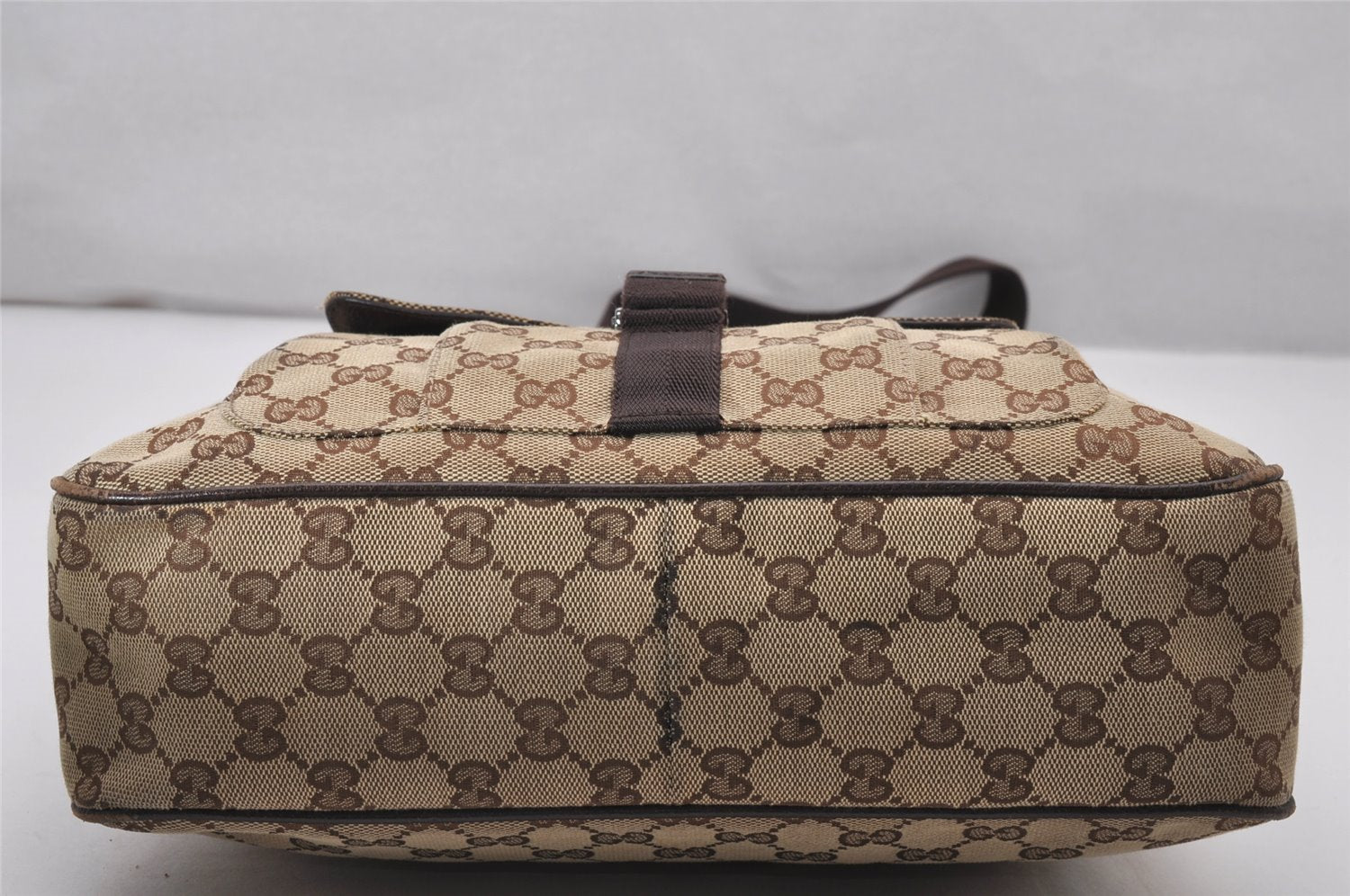 Authentic GUCCI Shoulder Cross Body Bag GG Canvas Leather 131211 Brown 6518I
