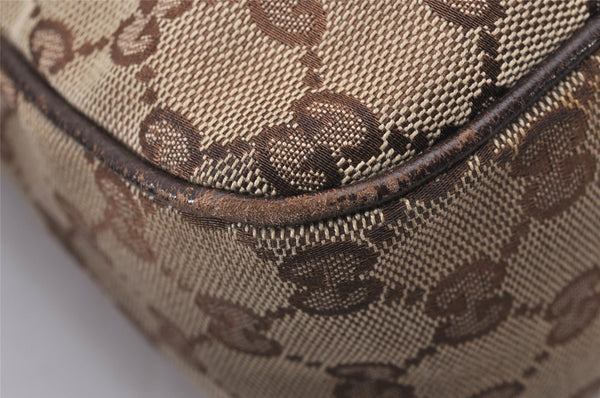 Authentic GUCCI Shoulder Cross Body Bag GG Canvas Leather 131211 Brown 6518I