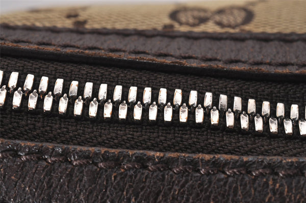 Authentic GUCCI Shoulder Cross Body Bag GG Canvas Leather 131211 Brown 6518I