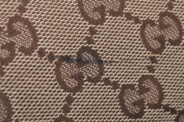 Authentic GUCCI Shoulder Cross Body Bag GG Canvas Leather 131211 Brown 6518I