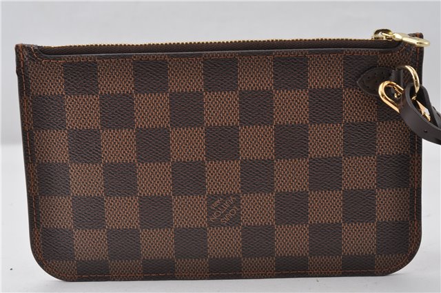 Authentic Louis Vuitton Damier Neverfull Pouch Purse Clutch Bag LV 6519F