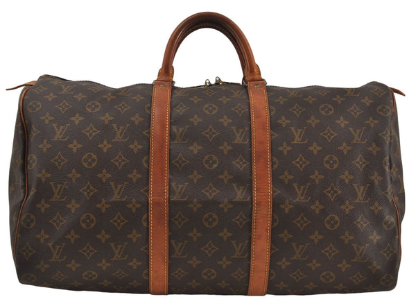 Authentic Louis Vuitton Monogram Keepall 50 Boston Bag M41426 LV 6520D