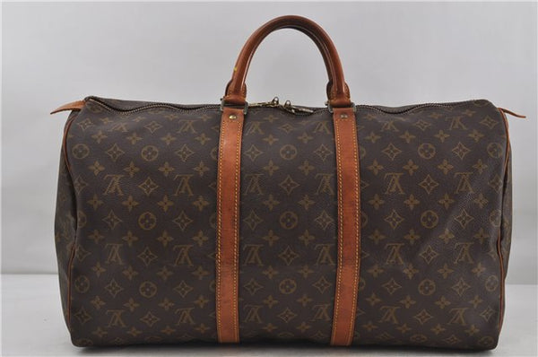 Authentic Louis Vuitton Monogram Keepall 50 Boston Bag M41426 LV 6520D