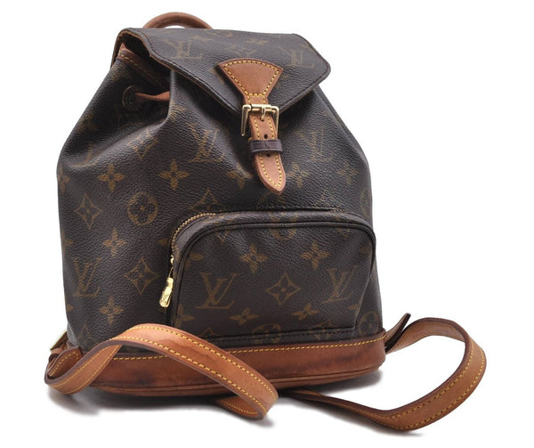 Authentic LOUIS VUITTON Monogram Montsouris PM Backpack M51137 LV 6522C