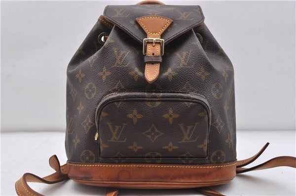 Authentic LOUIS VUITTON Monogram Montsouris PM Backpack M51137 LV 6522C