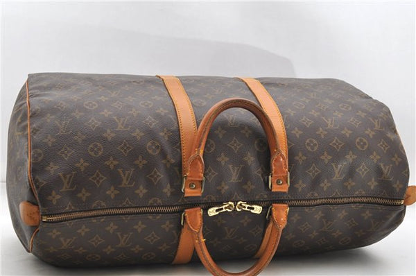 Authentic Louis Vuitton Monogram Keepall 55 Boston Bag M41424 LV 6522D