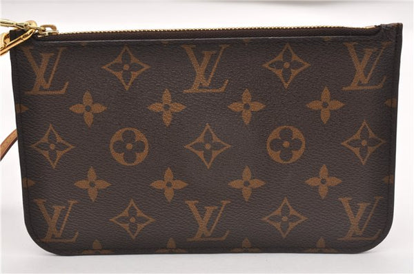 Authentic Louis Vuitton Monogram Neverfull Pouch Purse Clutch Bag Pink LV 6526F