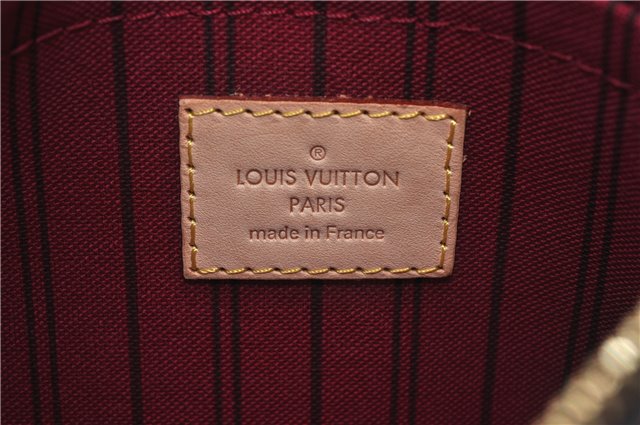 Authentic Louis Vuitton Monogram Neverfull Pouch Purse Clutch Bag Pink LV 6526F